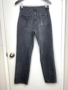 Rolla’s Classic Straight Leg High Waist Black Wash Jeans 26 Celeb Fav Western